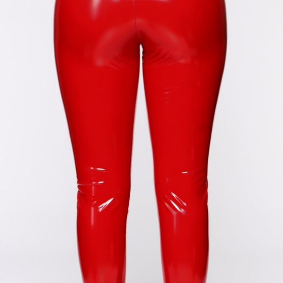 Late Night Red Vinyl Pants - Picture 9 of 9